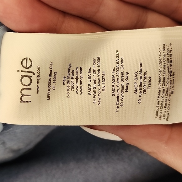 Maje Coat in Blue Size S New - Picture 5 of 10